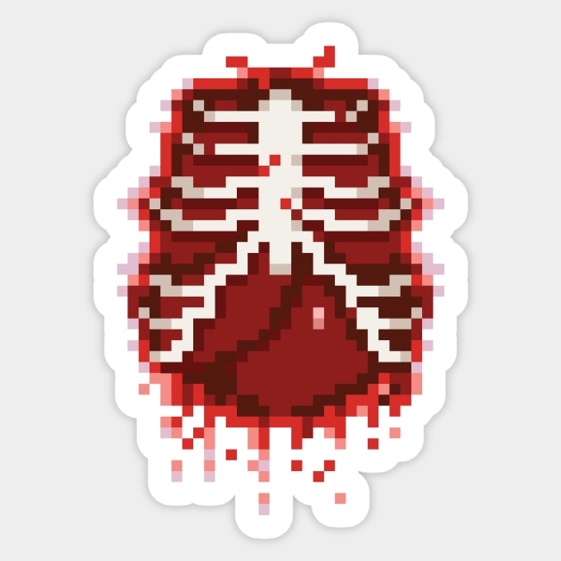 Pixel Guts Sticker by demonigote